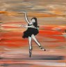 Dancer #18 - 2017  - Acryl/ Spraypaint auf Leinwand - 40 x 40 cm