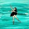 Dancer #19 - 2017 - Acryl/ Spraypaint auf Leinwand - 40 x 40 cm