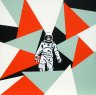 Astronautin - Acryl auf Leinwand - 50 x 50 cm